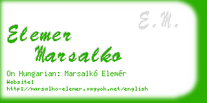 elemer marsalko business card